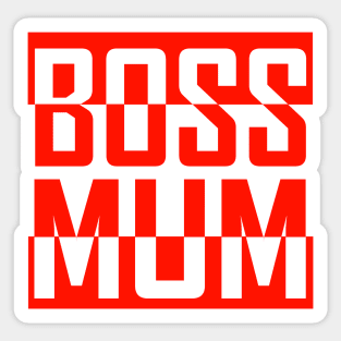 Boss Mum Red Sticker